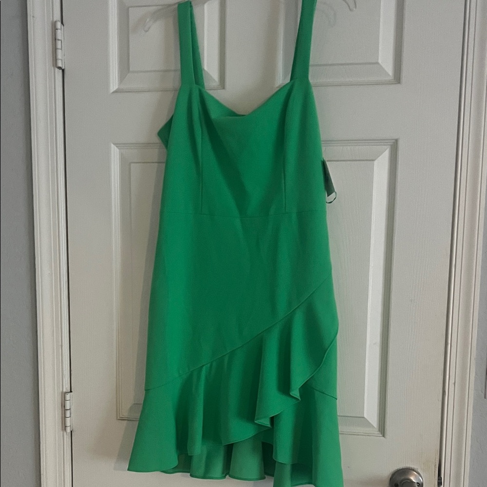 Sage Asymmetrical Green Dress